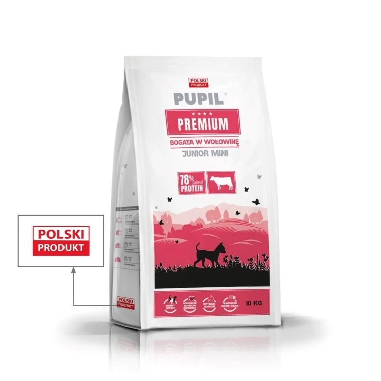 PUPIL PREMIUM JUNIOR MINI bogata w wołowinę karma dla psa 10kg