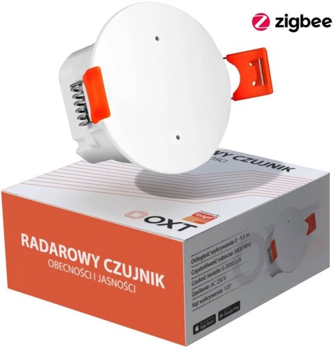 OXT Czujnik radar obecności jasności 230V ZigBee TUYA