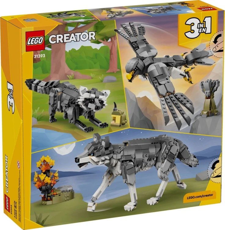 LEGO Creator 3w1 31393 - Leśne zwierzęta: Wilk szary