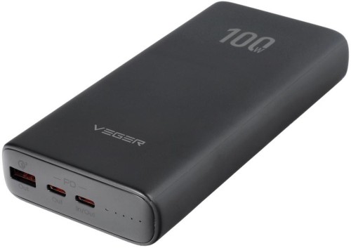 VEGER T100 bank mocy Litowo-jonowa (Li-Ion) 20000 mAh Czarny