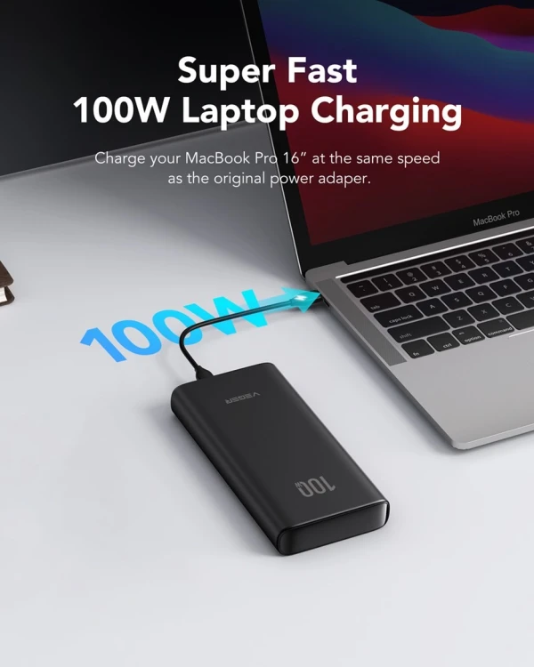 VEGER T100 bank mocy Litowo-jonowa (Li-Ion) 20000 mAh Czarny