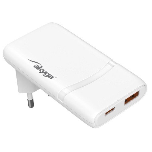 AKYGA ŁADOWARKA USB-A + USB-C AK-CH-31