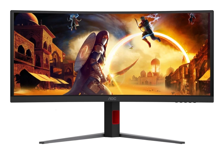 AOC G4 CU34G4CAP monitor komputerowy 86,4 cm (34") 3440 x 1440 px UltraWide Quad HD LCD Czarny, Czerwony
