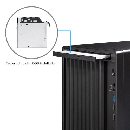 Chieftec Midi Tower BS-20B-OP, Schwarz o.NT Czarny