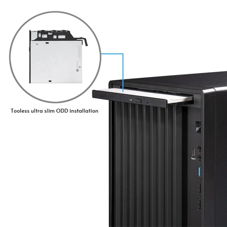 Chieftec Midi Tower BS-20B-OP, Schwarz o.NT Czarny