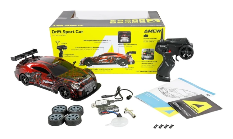 Samochód RC Drift Sport od Amewi w kolorze czerwonym/zielonym