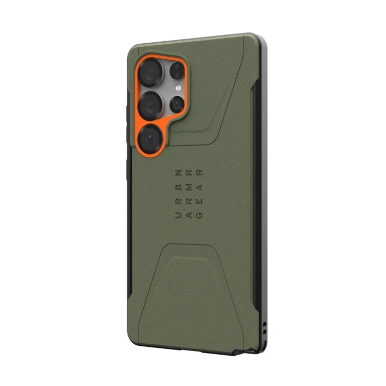 Etui Urban Armor Gear Civilian 17,3cm (6.8") (Samsung Galaxy S25 Ultra) Oliwkowy, Pomarańczowy