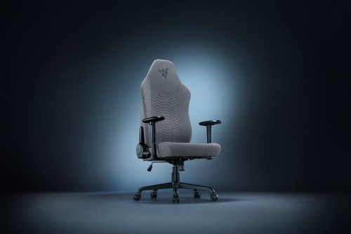 Wielowarstwowa tkanina Razer/stal Fotel do gier Iskur V2 X Jasnoszary