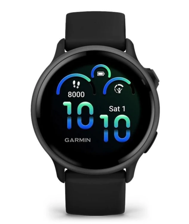 Garmin vívoactive 6 3,05 cm (1.2") AMOLED 42 mm Cyfrowy 390 x 390 px Ekran dotykowy Czarny Wi-Fi GPS