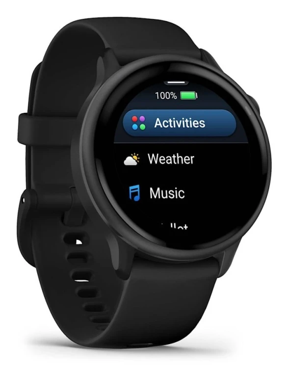 Garmin vívoactive 6 3,05 cm (1.2") AMOLED 42 mm Cyfrowy 390 x 390 px Ekran dotykowy Czarny Wi-Fi GPS