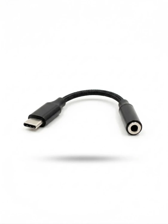 VAKOSS ADAPTER DO SŁUCHAWEK TYPE-C – MINI JACK 3.5MM TC-5681 CZARNY