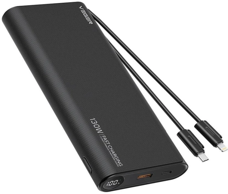 VEGER TC130 bank mocy Litowo-jonowa (Li-Ion) 25000 mAh Czarny
