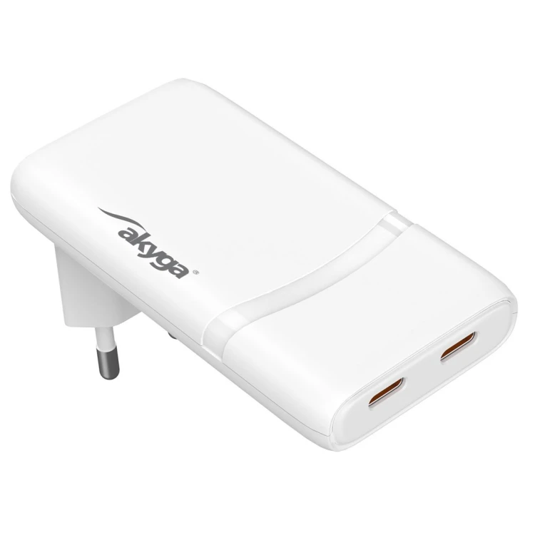 AKYGA ŁADOWARKA 2X USB-C AK-CH-32
