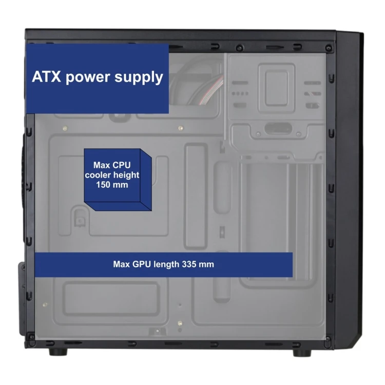 AKYGA OBUDOWA MICRO TOWER ATX AK17BK