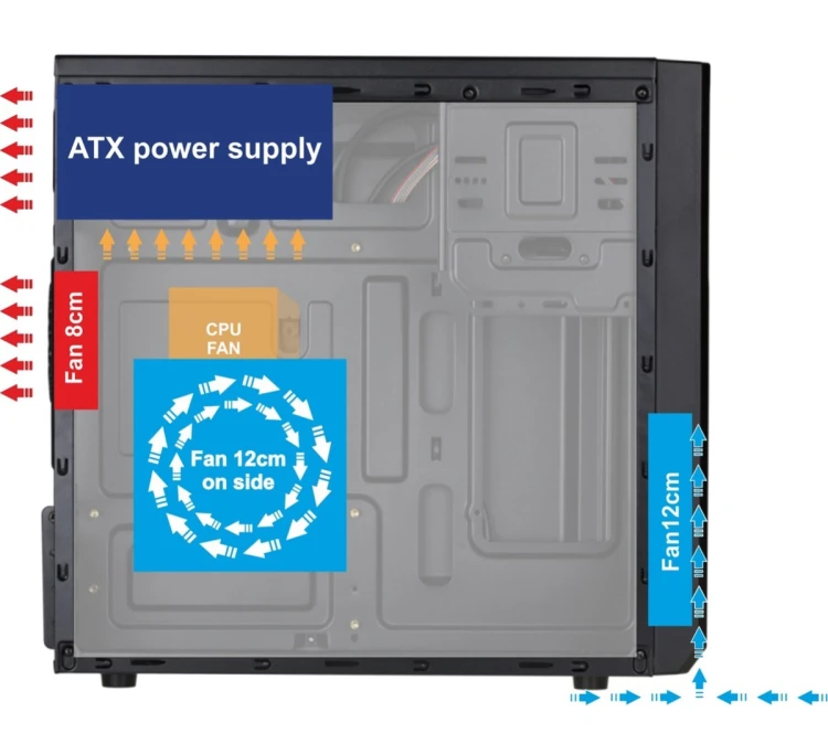 AKYGA OBUDOWA MICRO TOWER ATX AK17BK