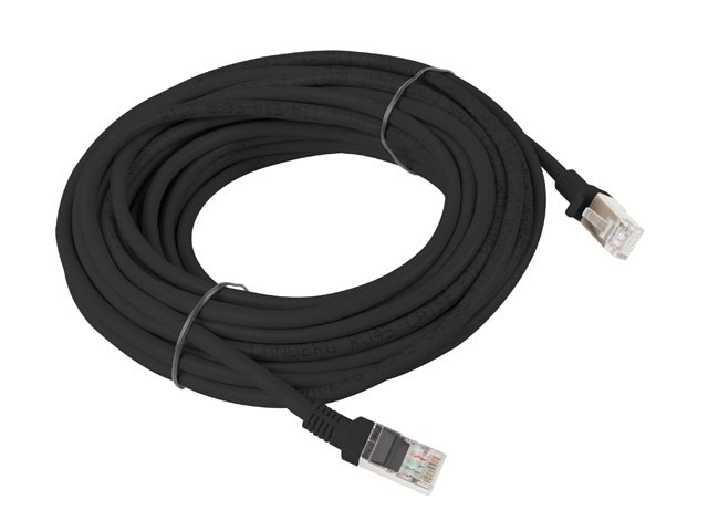 Patchcord UTP Lanberg PCU6-10CC-1000-BK (RJ45 - RJ45 ; 10m; UTP; kat. 6; kolor czarny)