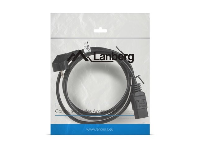 LANBERG KABEL ZASILAJĄCY DO SERWERA CEE 7/7 -> C19 ,16A, 1.8M