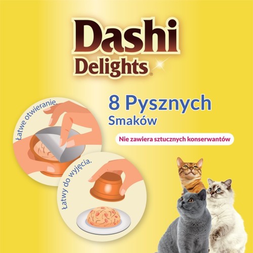 INABA DASHI DELIGHTS Kurczak z Płatkami Boni  70g bulion dla kota