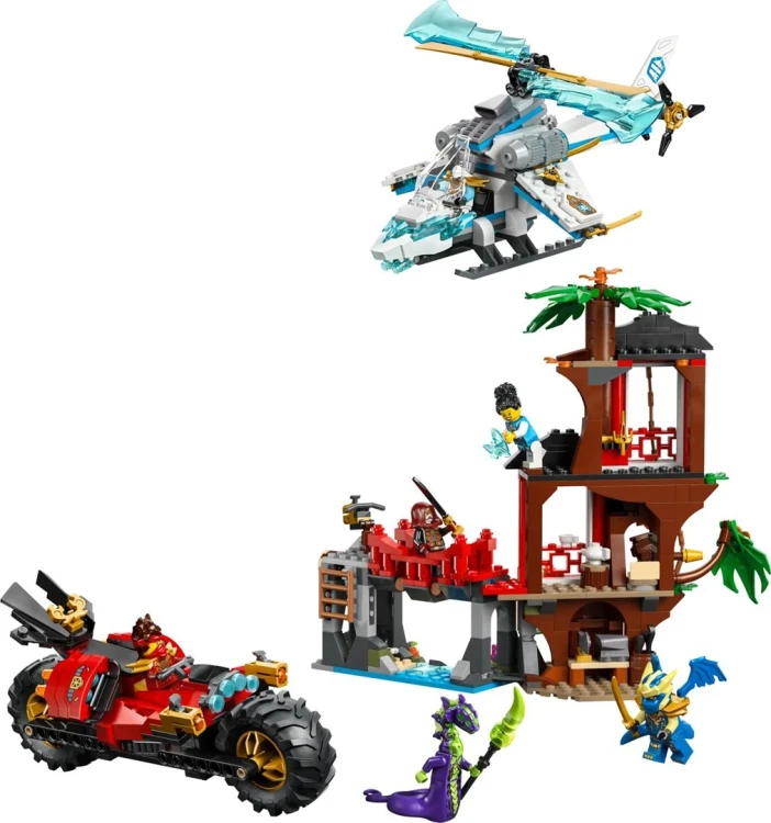 LEGO Ninjago 71857 - Bitwa ninja: Domek na drzewie z pojazdami
