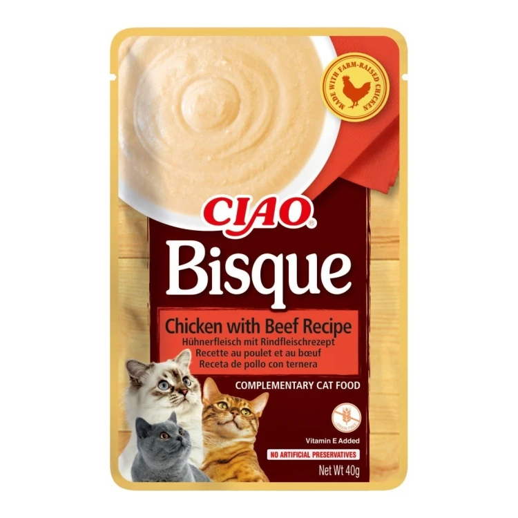 INABA CAT CIAO BISQUE CHICKEN,B EEF,FISH 24x40g