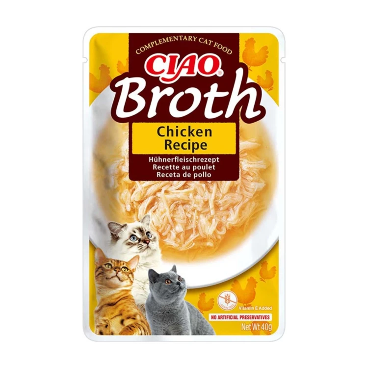 INABA CAT CIAO BROTH CHICKEN,SALMON,TUNA 10x40g