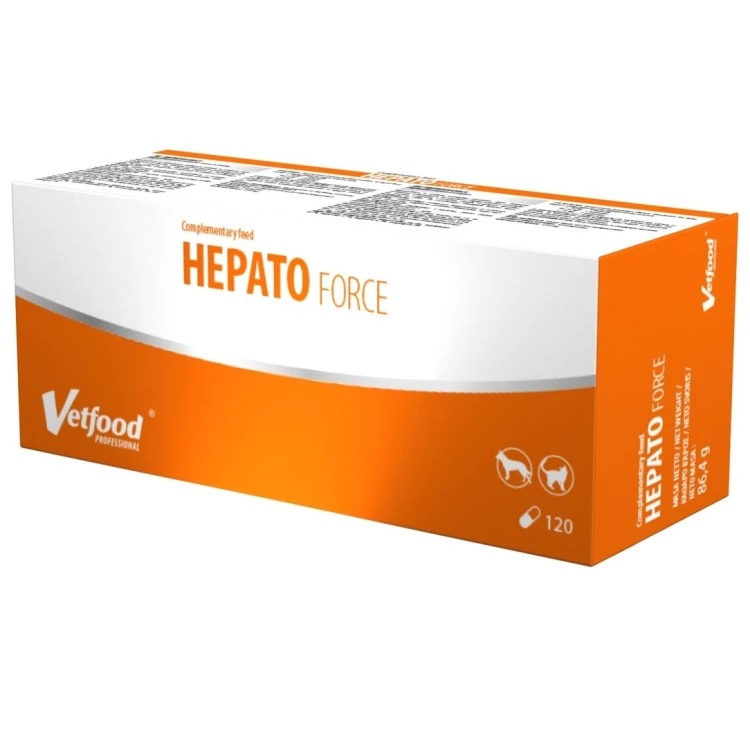 Vetfood Hepatoforce zdrowa wątroba pies i kot 120 kapsułek