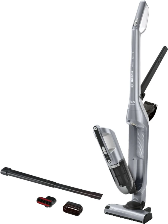 Bosch BCH3P210 okurzacz na kiju/szczotka elektryczna Odkurzacz stojący 2 w 1 AC/Bateria Suchy Bez worka 0,4 l Czarny, Szary