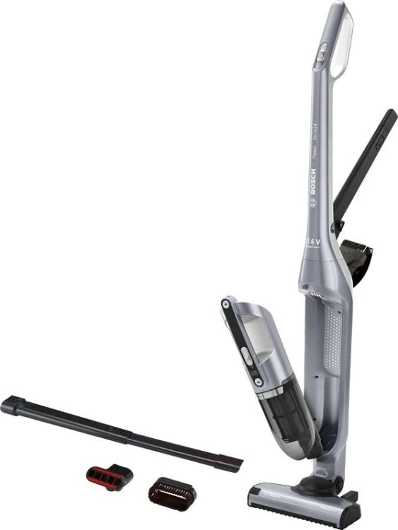 Bosch BCH3P210 okurzacz na kiju/szczotka elektryczna Odkurzacz stojący 2 w 1 AC/Bateria Suchy Bez worka 0,4 l Czarny, Szary