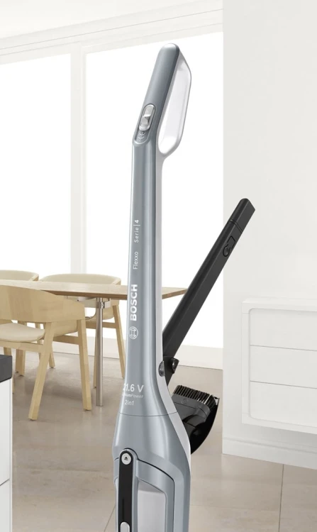 Bosch BCH3P210 okurzacz na kiju/szczotka elektryczna Odkurzacz stojący 2 w 1 AC/Bateria Suchy Bez worka 0,4 l Czarny, Szary