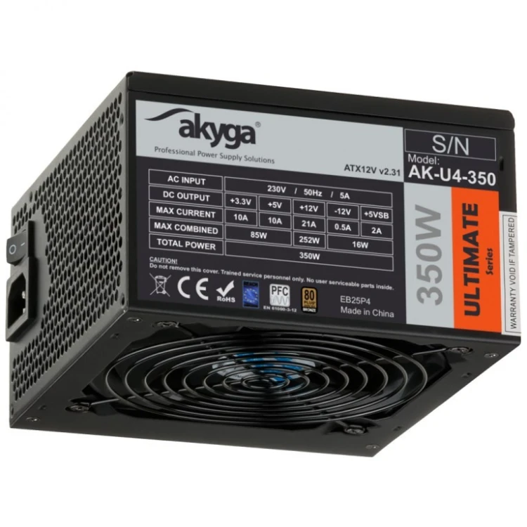 Akyga AK-U4-350 moduł zasilaczy 350 W 20+4 pin ATX ATX Czarny