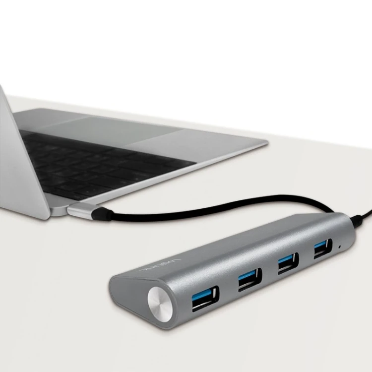 LogiLink UA0309 huby i koncentratory USB 3.2 Gen 1 (3.1 Gen 1) Type-C 5000 Mbit/s Szary