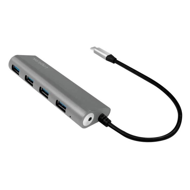 LogiLink UA0309 huby i koncentratory USB 3.2 Gen 1 (3.1 Gen 1) Type-C 5000 Mbit/s Szary