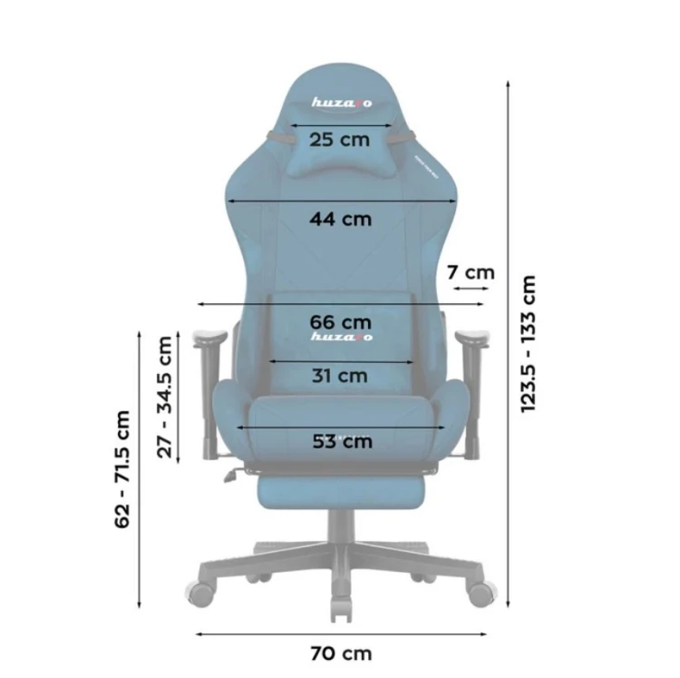 Fotel gamingowy Huzaro Force 5.7 Blue