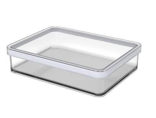 Rotho Pojemnik na przysmaki szeroki 1.0L LOFT transparentny/biały
