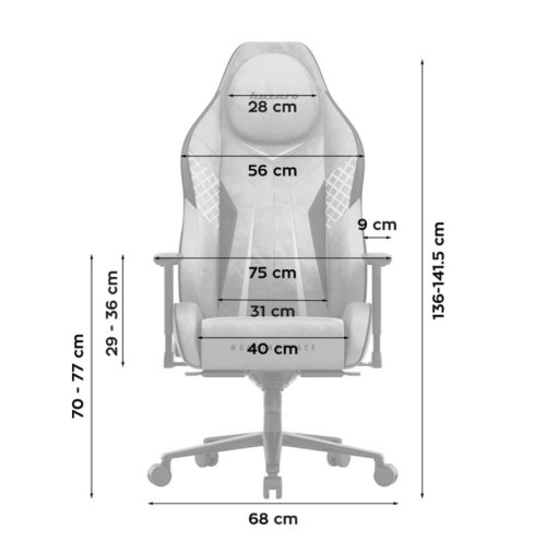 Fotel gamingowy Huzaro Force 8.3 Grey