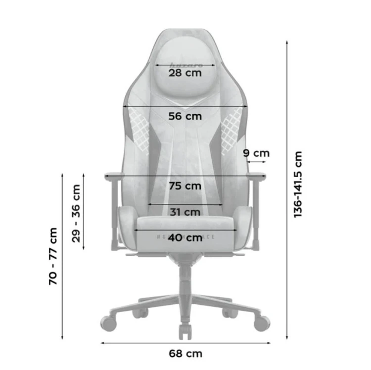 Fotel gamingowy Huzaro Force 8.3 Grey