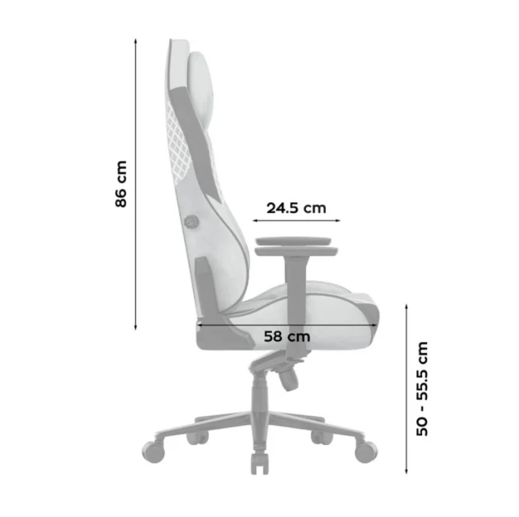 Fotel gamingowy Huzaro Force 8.3 Grey