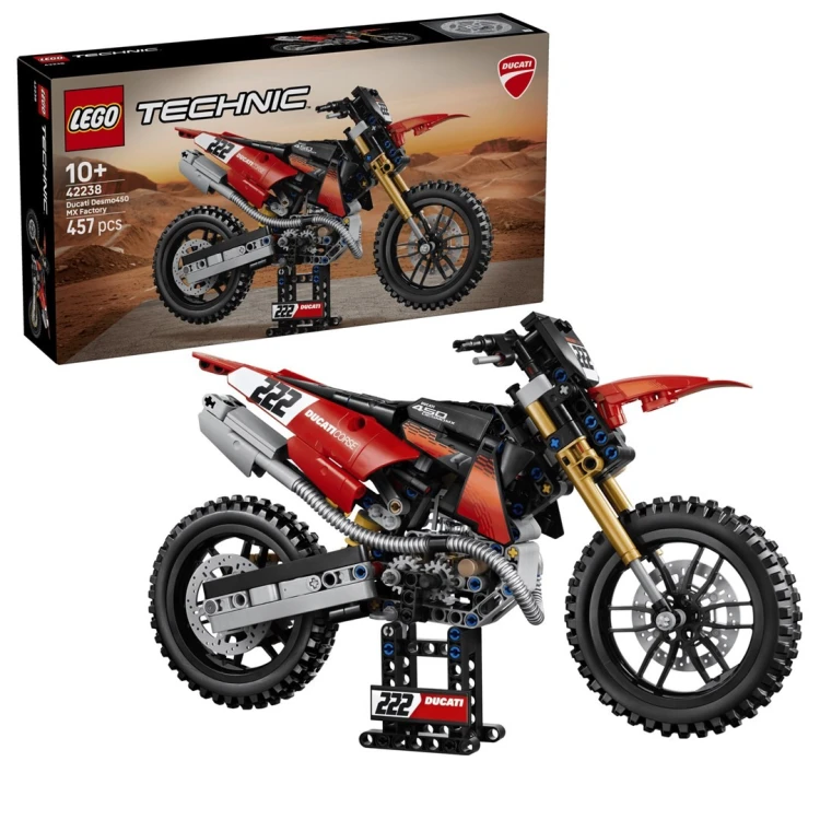 LEGO TECHNIC 42238 Motocykl Ducati Desmo450 MX Factory