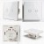 QOLTEC WŁĄCZNIK/WYŁĄCZNIK ŚWIATŁA | DOTYKOWY 2-KANAŁOWY | WI-FI | TIMER | TUYA | BIAŁY