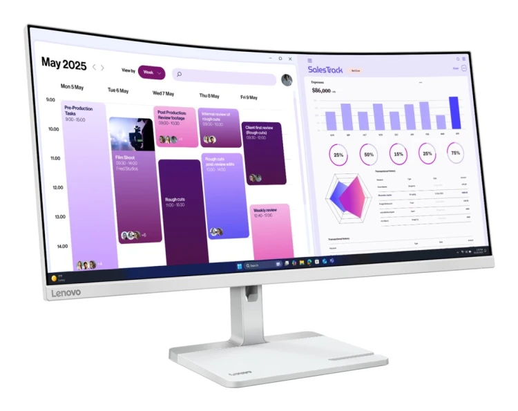 Lenovo L34W-4C 34"WQHD 120Hz 350nits HDMI DP Cloud Grey