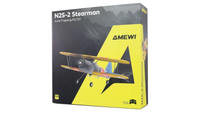 Amewi N2S-2 Stearman zdalnie sterowany model Dwupłatowiec Silnik elektryczny