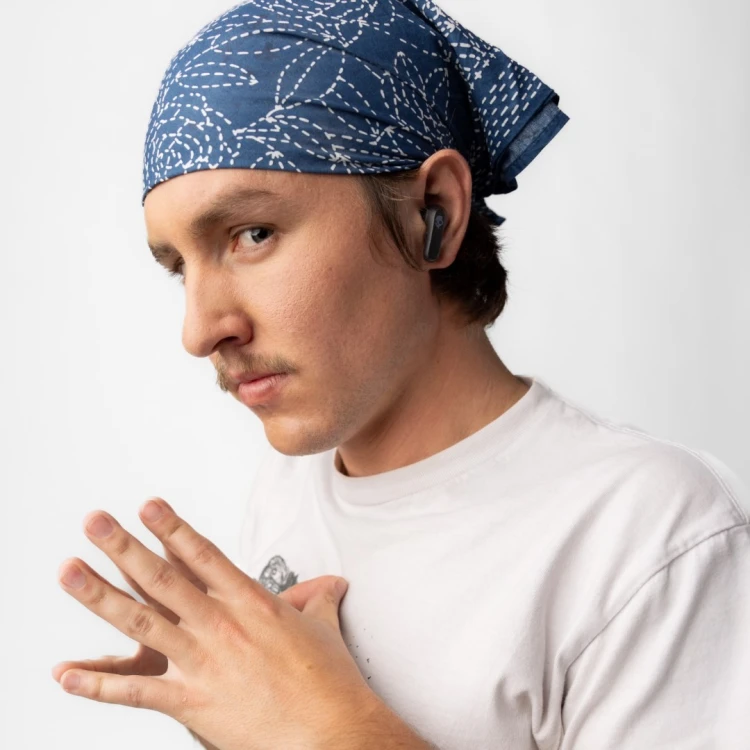 Skullcandy (Czaszka) | Prawdziwe bezprzewodowe słuchawki douszne | KOLEJ | Łączność Bluetooth | Czarny