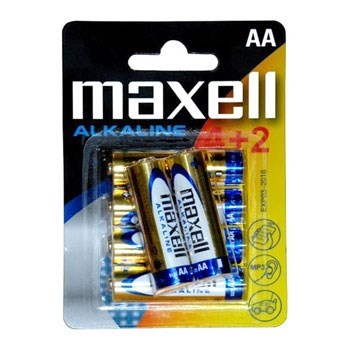 Maxell Baterie alkaliczne ALKALINE LR06 LR6 AA BLISTER 1,5V x 4 szt.+ 2 szt.