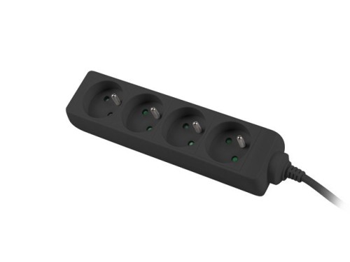 LANBERG LISTWA PRZEDŁUŻACZ 1.5M 4X 230V PL KABEL WYKONANY Z PEŁNEJ MIEDZI CZARNA