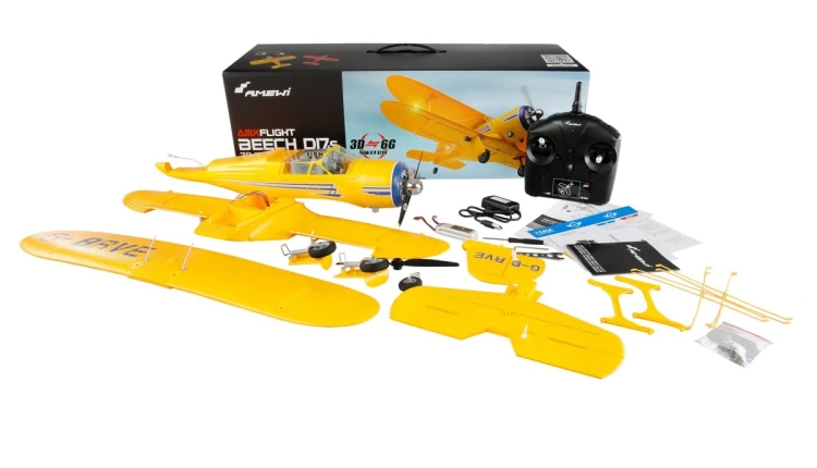 Amewi AMXFlight Buk D17s Dwupłatowiec 3D/6G RTF Żółty