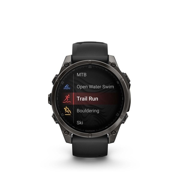 Garmin fenix 8 3,56 cm (1.4") AMOLED 47 mm Cyfrowy 454 x 454 px Ekran dotykowy Czarny Wi-Fi GPS