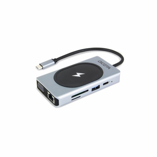 DICOTA D32059 huby i koncentratory USB Type-C Czarny, Srebrny