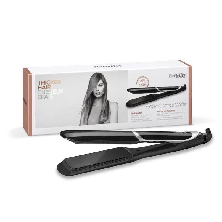 BaByliss Sleek Control Wide Prostownica Ciepły Czarny 2,5 m