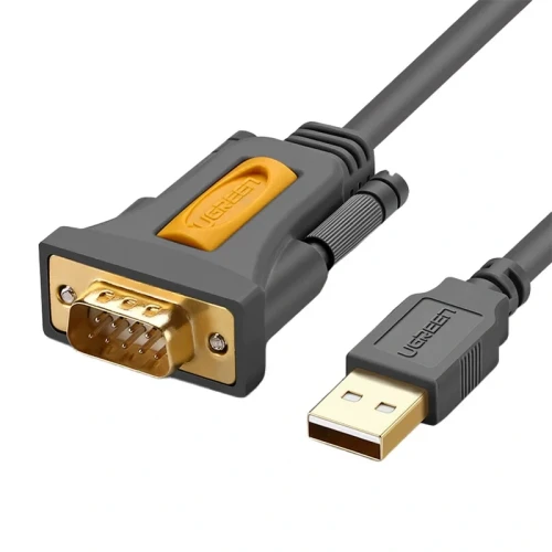 Kabel UGREEN CR104 USB-RS-232 DB9 1.5m (czarny)