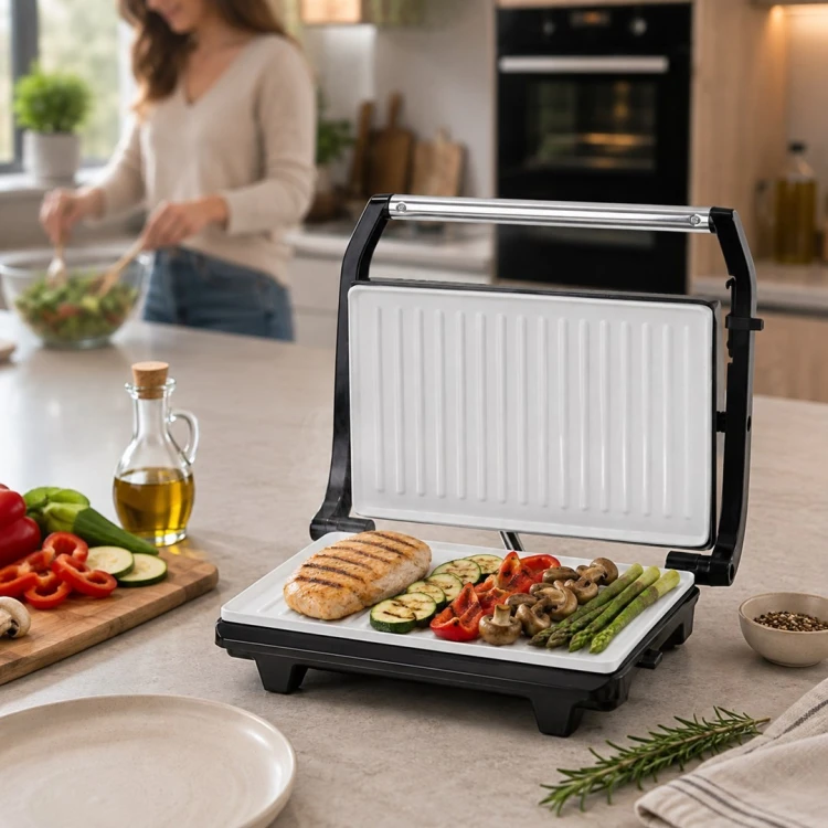 Grill elektryczny stołowy Esperanza Taleggio EKG006 (stołowy-zamknięty; 750W; kolor inox)